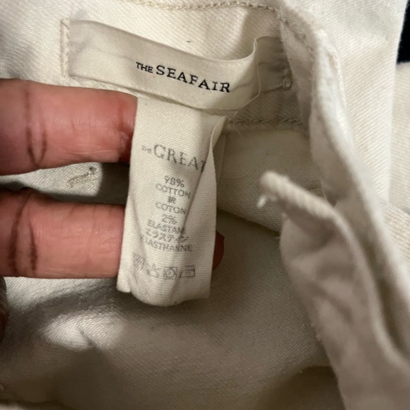 THE GREAT. Off-White Seafair Wide Leg Jeans 24 - Picture 7 of 10